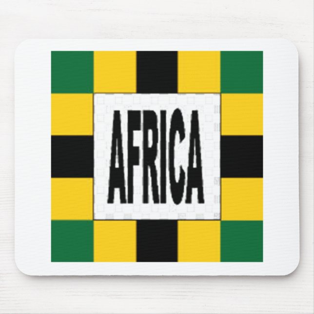 Tapis de souris blanc Design AFRIQUE (Devant)