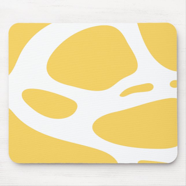 Tapis de souris blanc et jaune (Devant)
