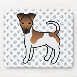 Tapis De Souris Blanc Et Tan Smooth Fox Terrier Joli Dessin Chien