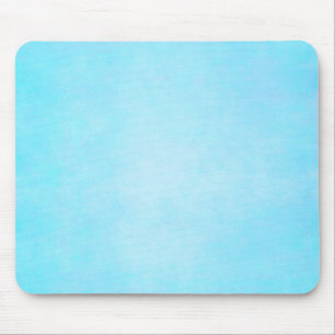 Tapis De Souris Blanc léger bleu turquoise de modèle d'aquarelle