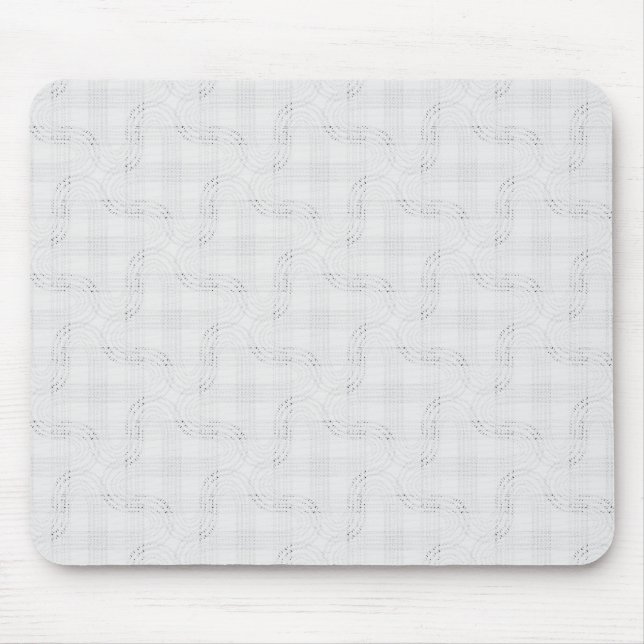 Tapis De Souris Blanc solide texturé. (Devant)