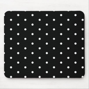 Tapis De Souris Blanc sur Pois noirs