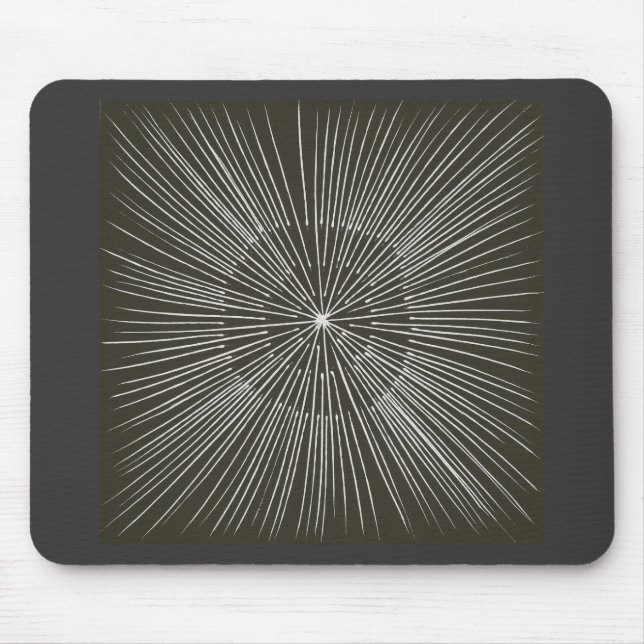 Tapis De Souris Blancs de pulsation sur les mousepads noirs (Devant)