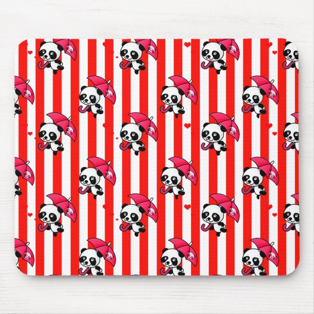 Tapis De Souris Blancs rouges mignons (Devant)