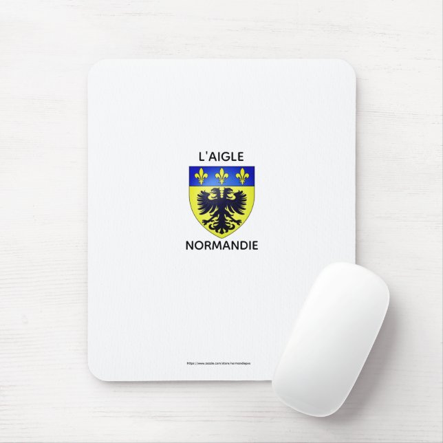 Tapis de souris - blason de L'Aigle - Normandie (Avec souris)