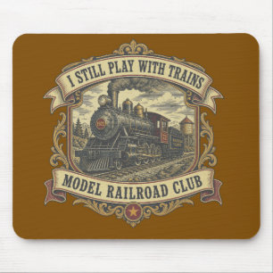 Tapis De Souris Blason du club des trains à vapeur vintage