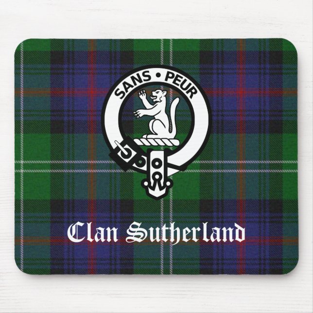 Tapis De Souris Blason et tartan du clan Sutherland (Devant)