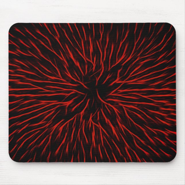 Tapis De Souris Blazing Red Hot Fire Sparkler Abstract (Devant)