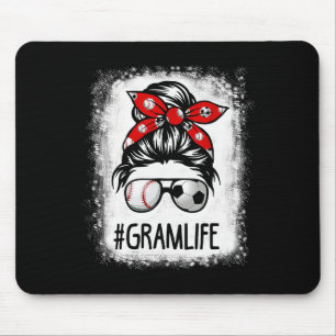 Tapis De Souris Bleached Gram Life Soccer Messy Bun Bysebyll Jeu