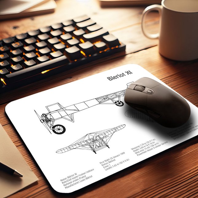 Tapis De Souris Bleriot XI - Plans de dessin du plan d'avion BD (Créateur téléchargé)