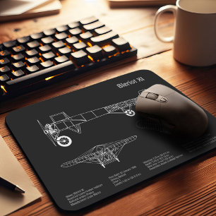Tapis De Souris Bleriot XI - Plans de dessin du plan directeur de 