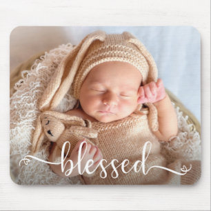 Tapis De Souris Blessé Script Baby Photo Pad Souris