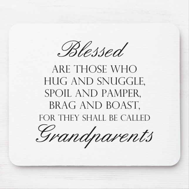 Tapis De Souris Blessed sont… Grands-parents (Devant)