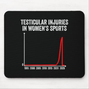 Tapis De Souris Blessures Testiculaires Drôles Dans Les Sports Fém