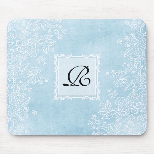 Tapis de souris bleu (Devant)