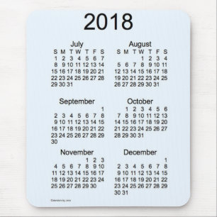 Tapis De Souris Bleu 2018 d'Alice calendrier de 6 mois par Janz