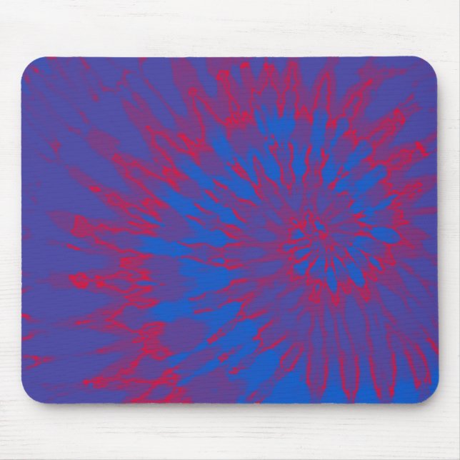 Tapis De Souris Bleu avec teinture à tourbe rouge (Devant)