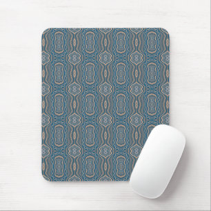 Tapis De Souris Bleu Beige Et Gris Motif Alternatif Design