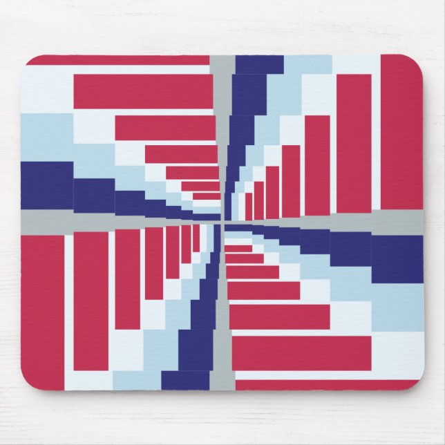 Tapis De Souris Bleu blanc (Devant)