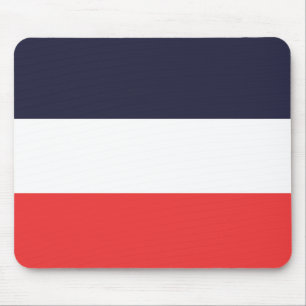 Tapis De Souris Bleu blanc et rouge rayures design rayé