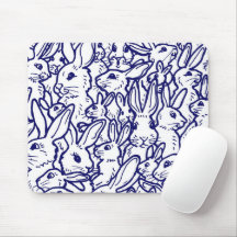 Bleu Bleu lapin lapin blanc dessin mignon unique