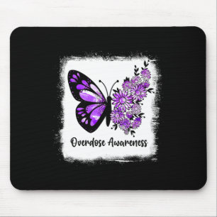 Tapis De Souris Bleu Bleu Papillon pourpre Ruban Overdose Aw