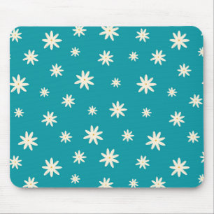 Tapis De Souris Bleu Boho Daisy