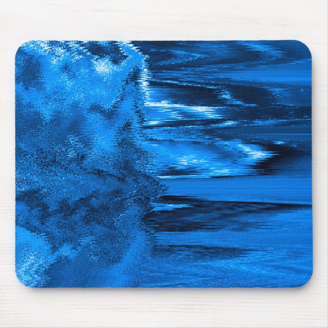Tapis De Souris Bleu brillant fondu (Devant)