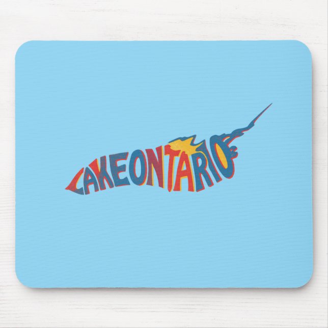 Tapis de souris bleu clair avec carte de la forme  (Devant)