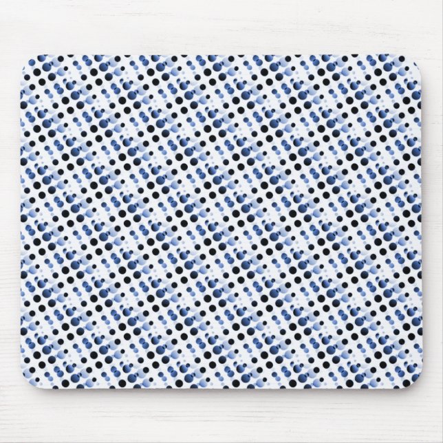 Tapis De Souris Bleu clair bulles rétro Mousepad (Devant)