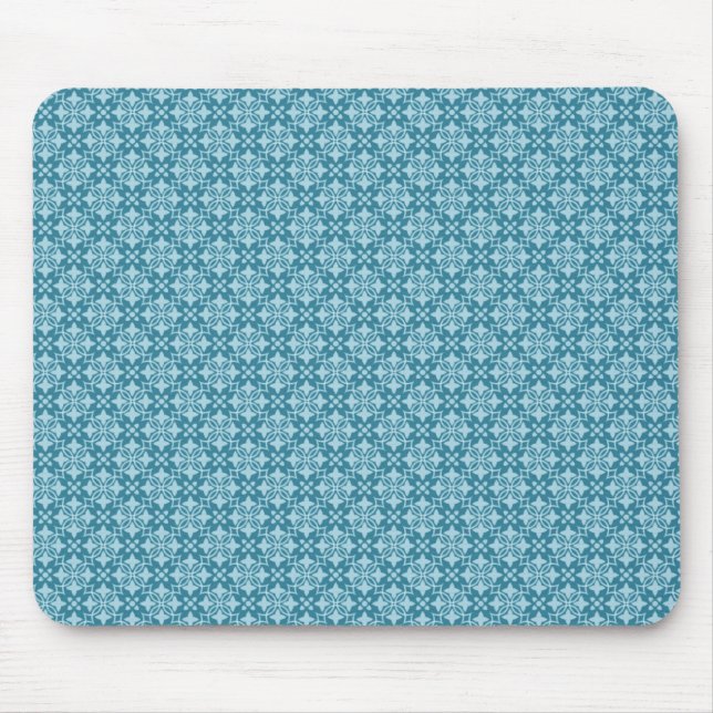 Tapis De Souris Bleu clair élégant Chic Mousepad (Devant)