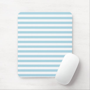 Tapis De Souris Bleu clair Stripes Vacances Été Pastel
