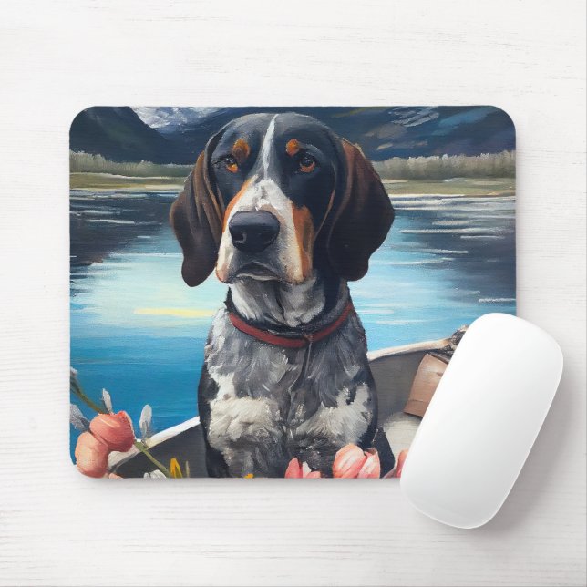 Tapis De Souris Bleu Coonhound sur une pagaie : une aventure Pitto (Avec souris)