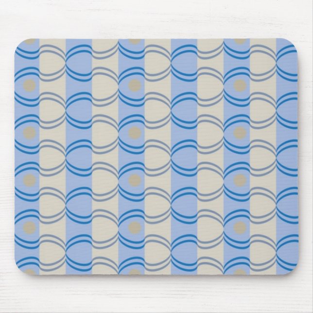 Tapis De Souris Bleu courant Tan de Candystripe (Devant)