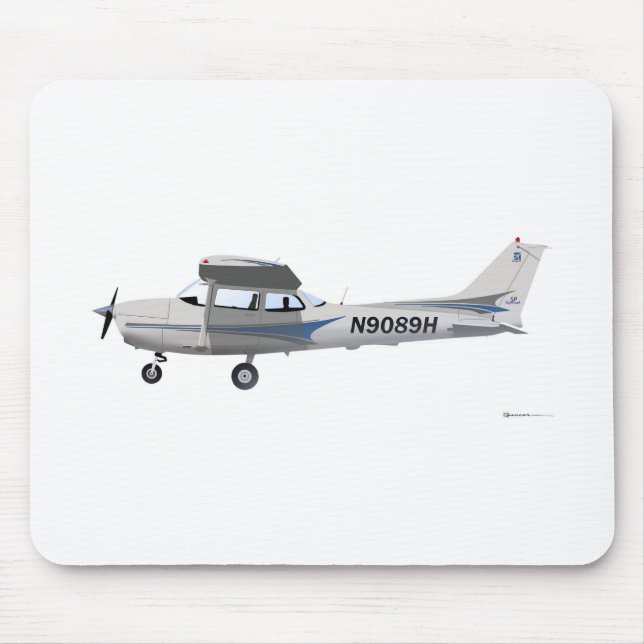 Tapis De Souris Bleu de Cessna 172 Skyhawk (Devant)