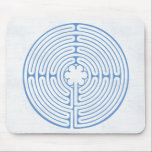 Tapis De Souris Bleu de labyrinthe de Chartres<br><div class="desc">Cette conception, faite dans le bleu, est basée sur le labyrinthe de Chartres trouvé dans la cathédrale de Chartres en France. Le chemin de ce labyrinthe ouvert et ONU-muré est souvent marché comme forme de méditation mobile. Beaucoup le trouvent pour être calmants et curatifs. De plus petites versions, de ce...</div>