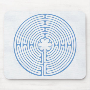 Tapis De Souris Bleu de labyrinthe de Chartres