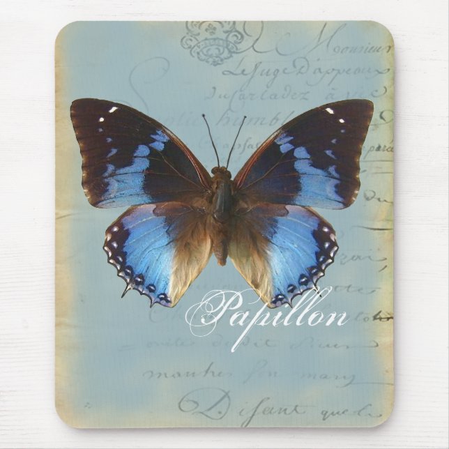 Tapis De Souris Bleu de Papillon (Devant)