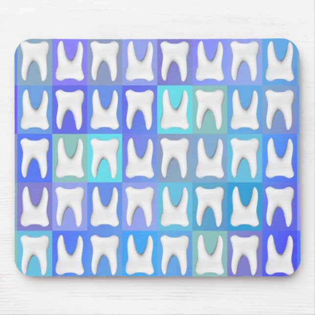 Tapis De Souris Bleu dentiste Motif dentiste Mousepad (Devant)