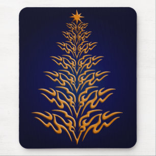 Tapis De Souris Bleu élégant Arbre de Noël Pad Souris