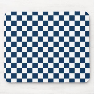 Tapis De Souris Bleu et blanc Checkered