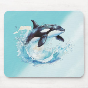Tapis De Souris Bleu et Blanc Océan Plage Nautique