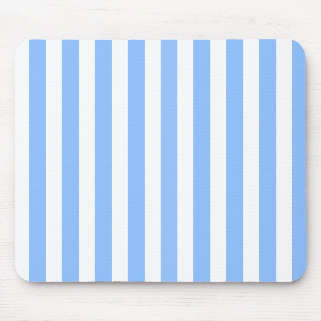 Tapis De Souris Bleu et blanc rayures de bonbons (Devant)