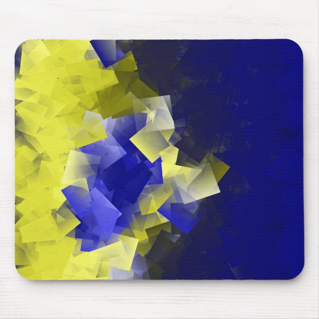Tapis De Souris Bleu et jaune (Devant)