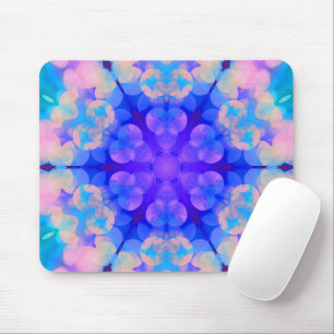 Tapis De Souris Bleu et rose Gradient Pastel Bubble Art