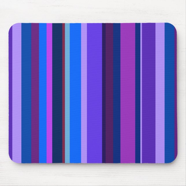 Tapis De Souris Bleu et violet bandes verticales (Devant)