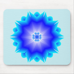 Tapis De Souris Bleu floral Mousepad de mandala