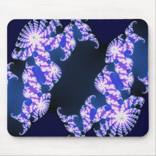Tapis De Souris bleu fractal