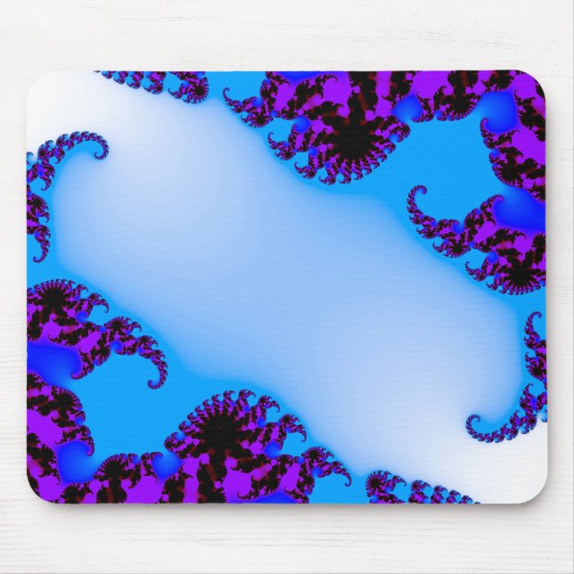 Tapis De Souris bleu fractal (Devant)