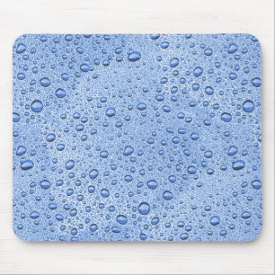Tapis De Souris Bleu gouttelettes d'eau